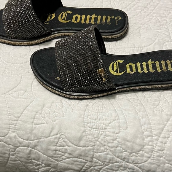 Juicy Culture slide on slippers with rhinestones 7 - Picture 2 of 4
